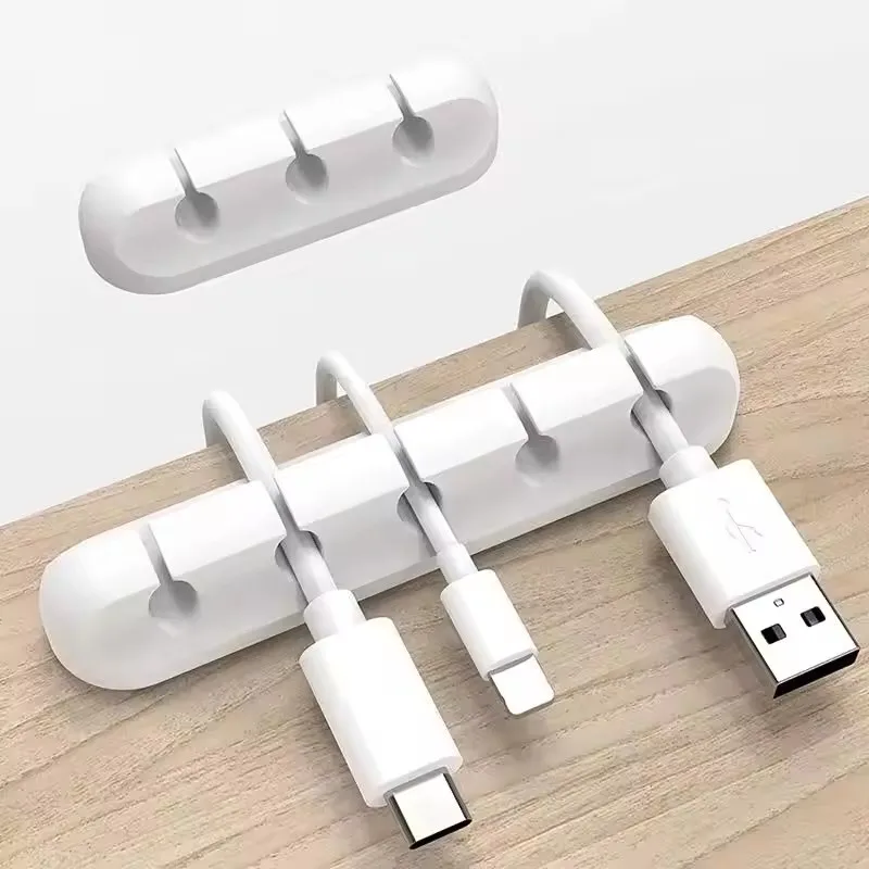 Desk Organizer - 실리콘 USB 케이블 정리기 USB 충전