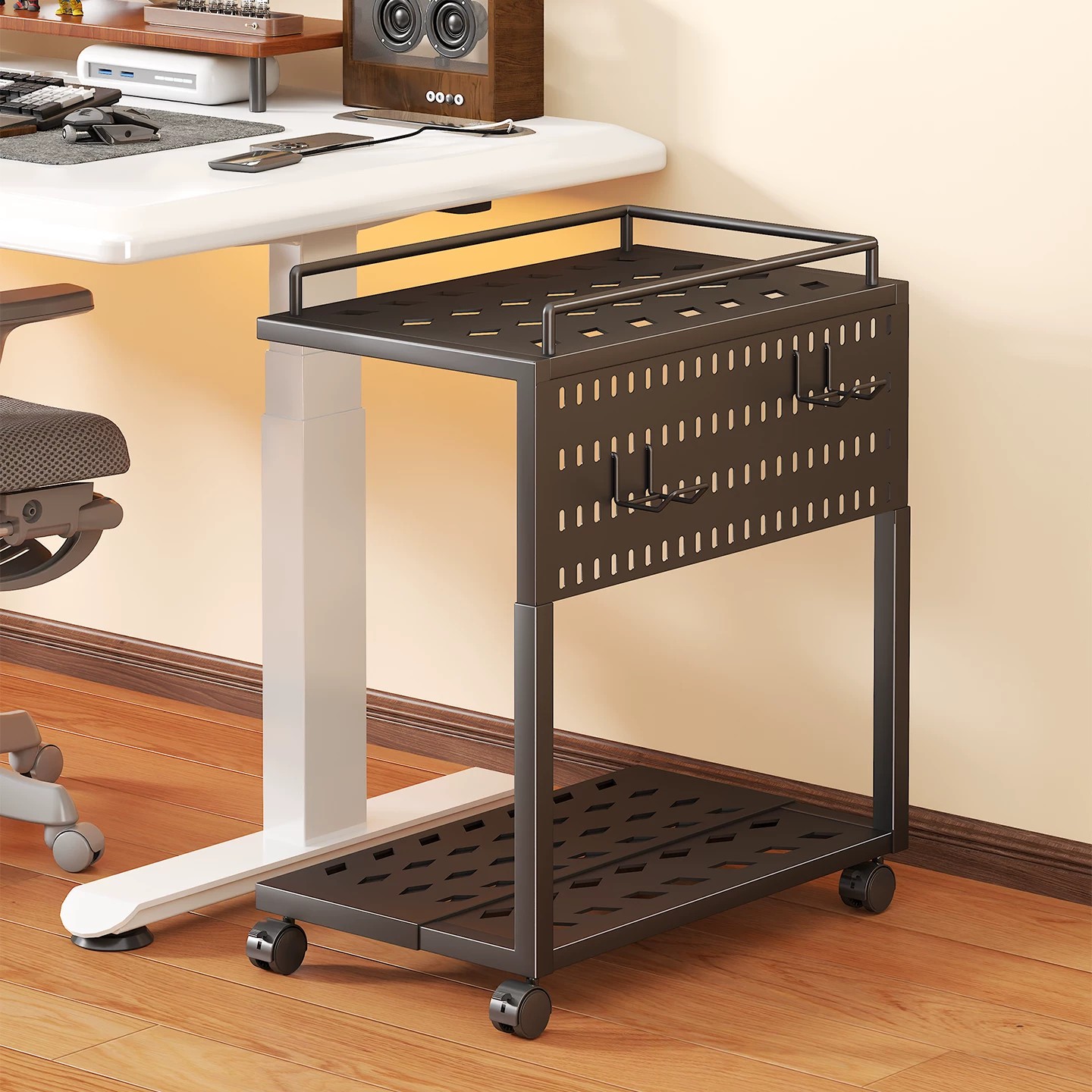컴퓨터 메인 호스트 브래킷 스탠드 테이블 아래 이동식  - Office Furniture Brands 리뷰 및 가격