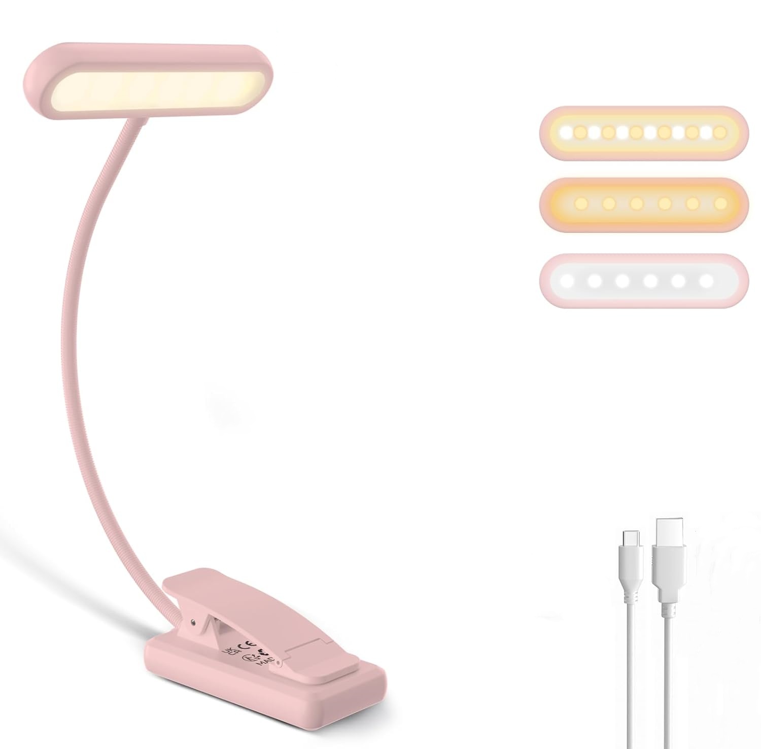 독서등 북클램프 블랙/화이트/핑크 USB 충전식 배터리 - Desk Lamp 리뷰 및 가격