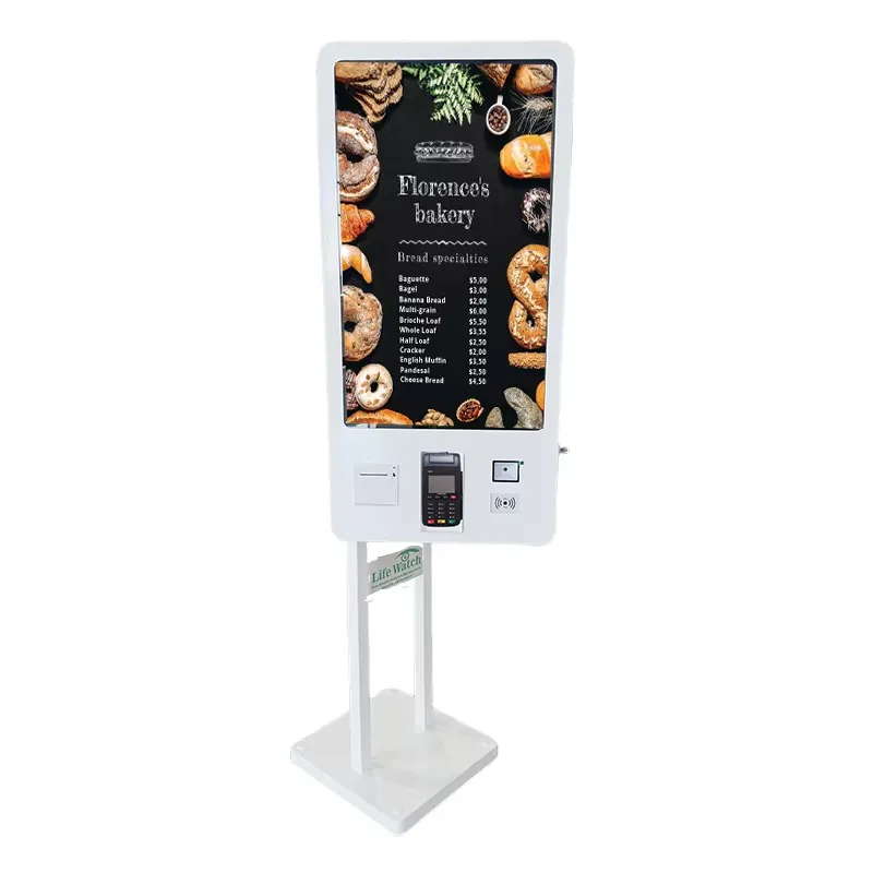 27인치 셀프 주문용 LCD 디지털 키오스크, 바닥형  - Printer Stand 리뷰 및 가격