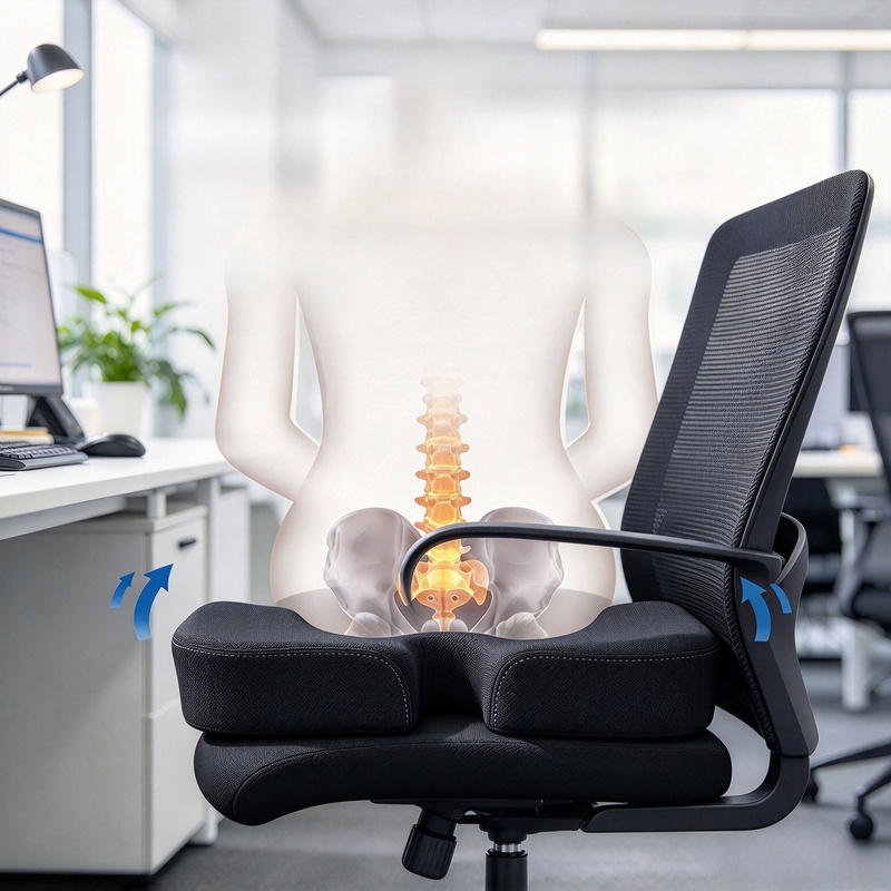 U자형 메모리폼 시트 쿠션, 인체공학적 디자인으로 엉덩 - Office Chair Cushion 리뷰 및 가격