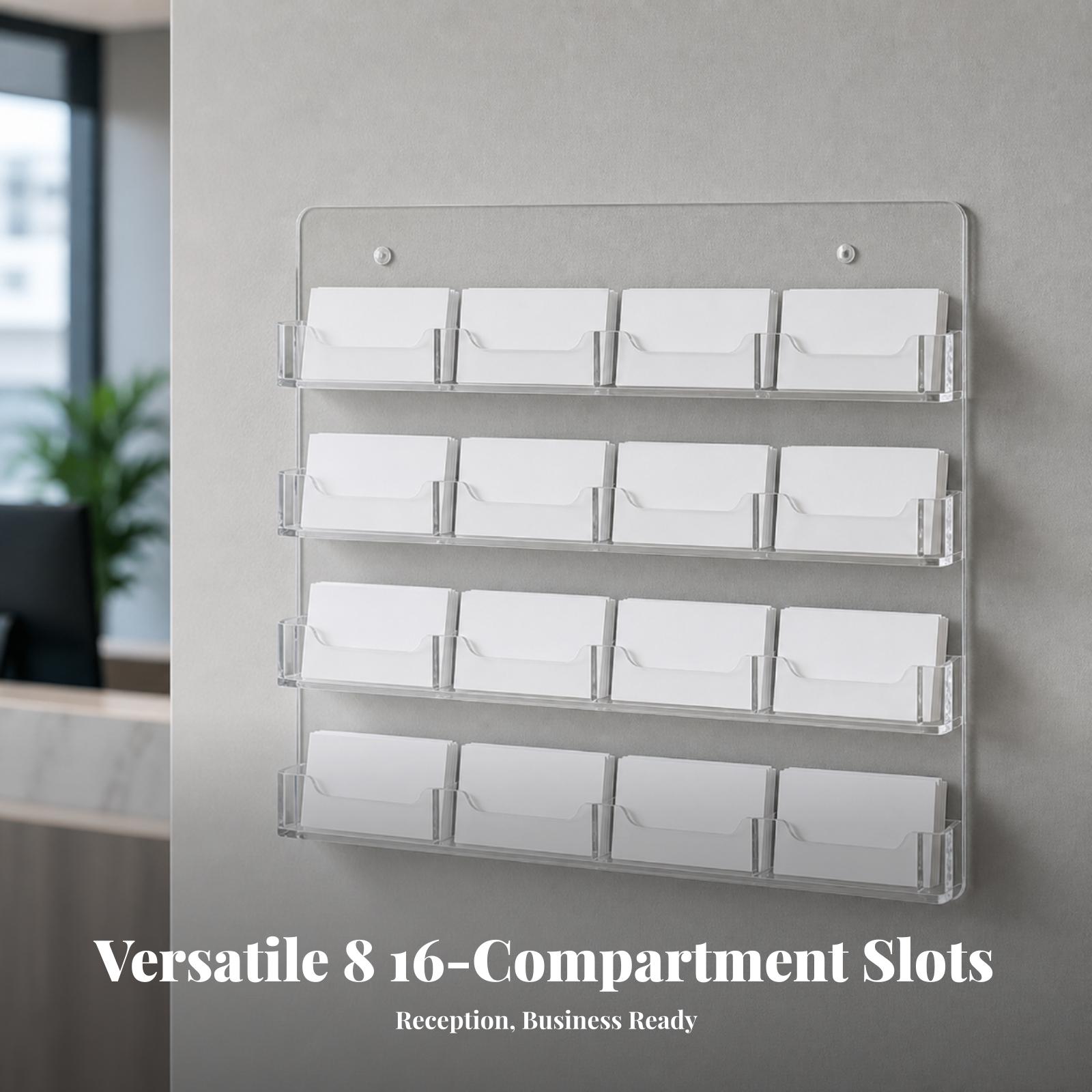 세련된 디자인의 아크릴 벽걸이형 명함 정리대, 자가 접 - Desk Organizer 리뷰 및 가격
