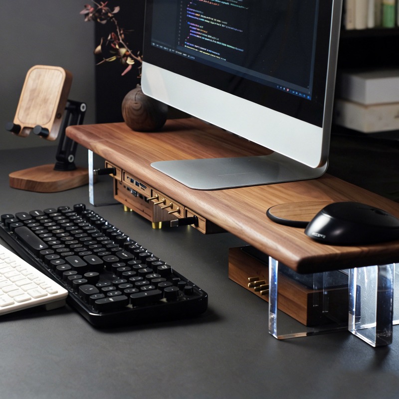 4방향 독립 제어 USB 전원 모듈 블랙 월넛 액세서리 - Monitor Stand 리뷰 및 가격