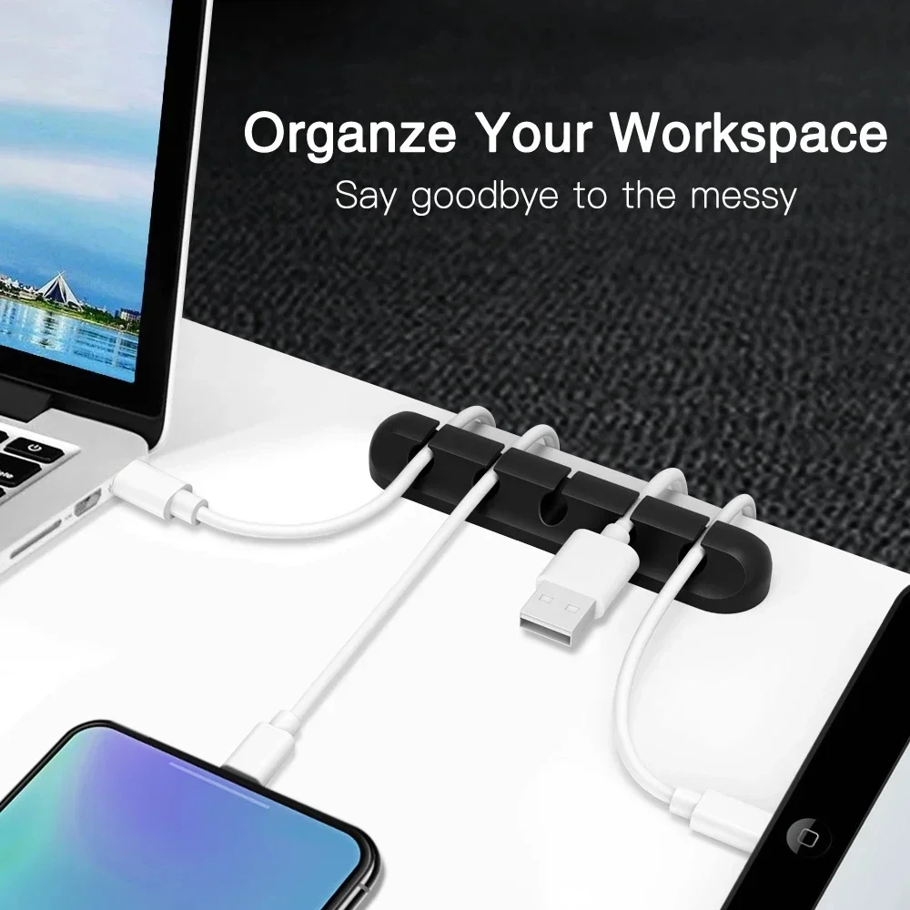 실리콘 USB 케이블 정리대, USB 충전 케이블 정리 - Desk Organizer 리뷰 및 가격